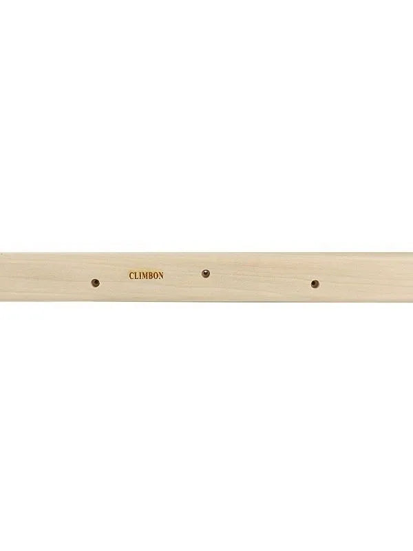 Set of three solid wooden hangboards for grip strength training, shown in different lengths and thicknesses.