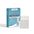 Bottle of moisturising eye drops with mint leaf and sodium hyaluronate