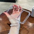 Transparent PC phone case for iPhone, shockproof anti-fall cover, simple all-inclusive style