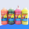 Fluorescent sublimation ink bottles for PET film printing in red, yellow, orange, green colours