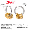 Stainless steel electroplated ins style earrings in gold or silver tone on a plain background.