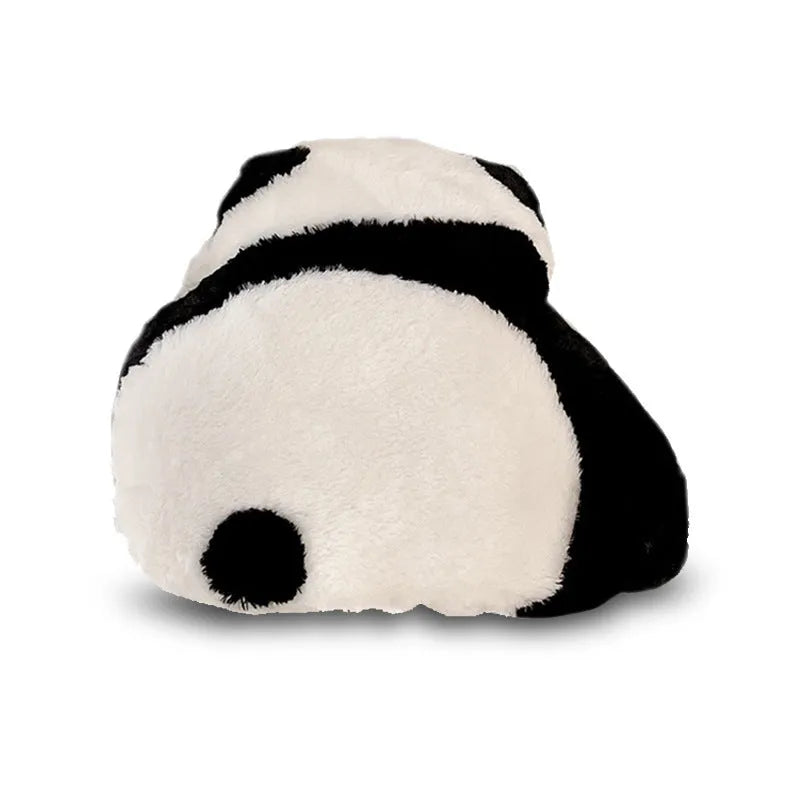 Cartoon panda automotive lumbar support cushion with plush material and PP cotton filler