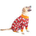 Cotton sleeveless dog jumpsuit vest shown in one of over 40 available colour and print designs.