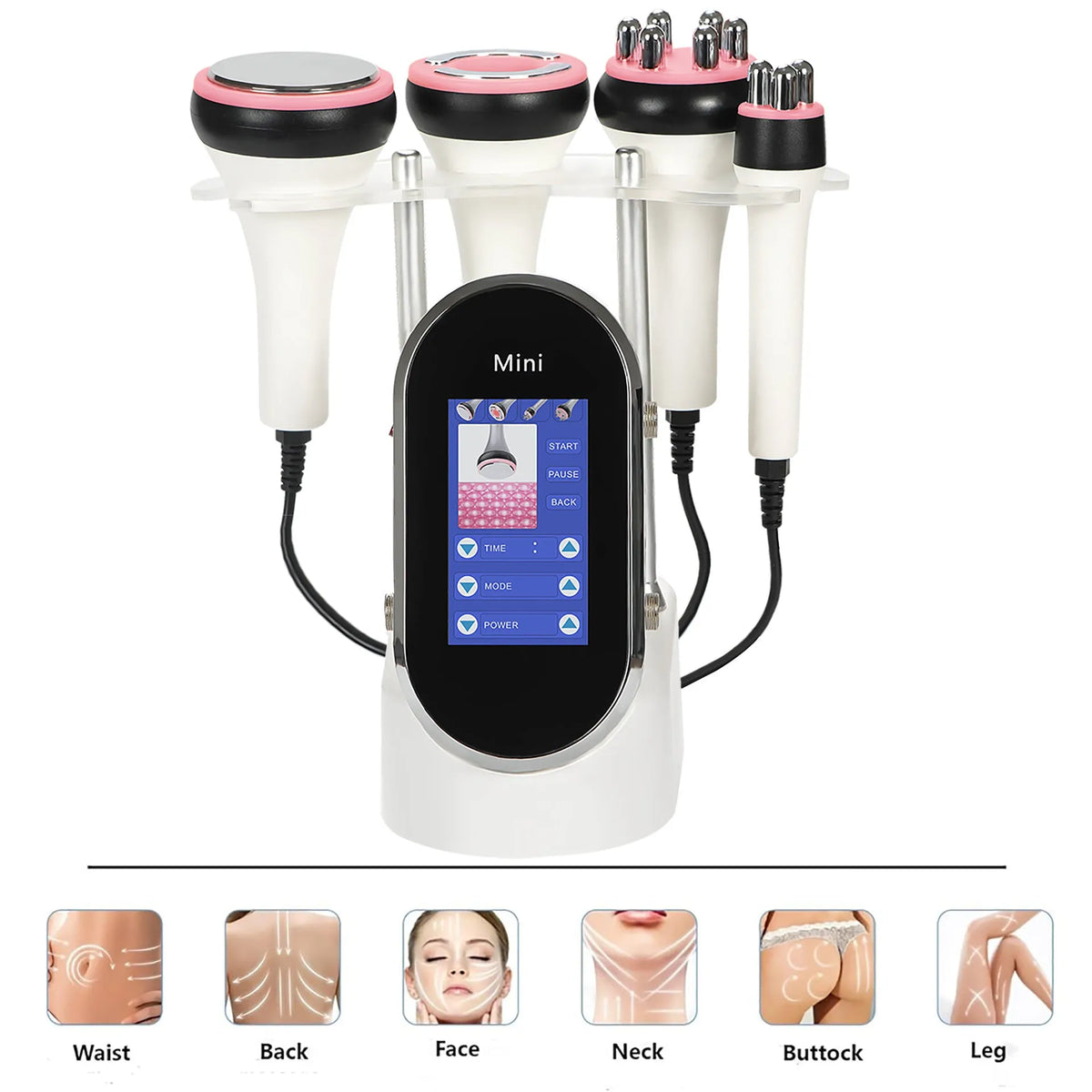 4-in-1 40K cavitation machine ultrasonic beauty device for facial and body care with ten gears