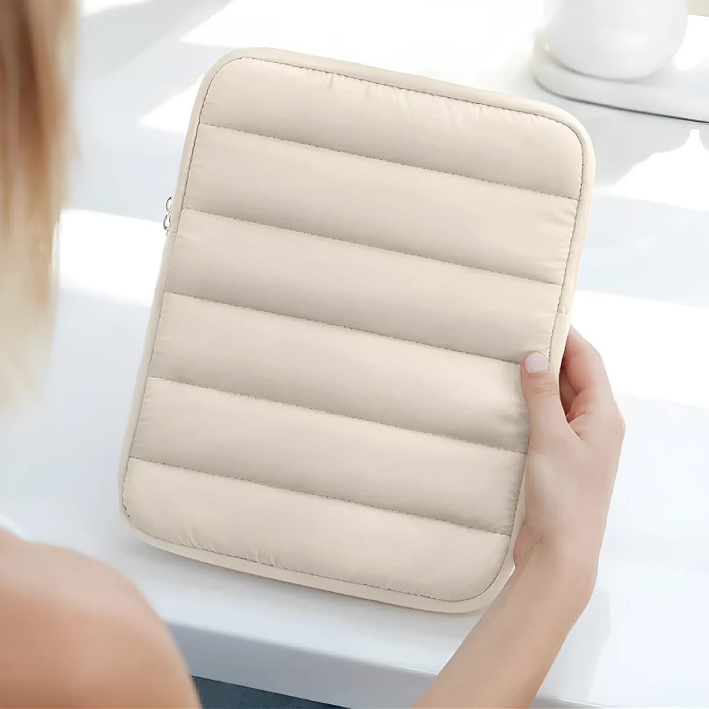 Puff bag laptop sleeve with fluffy air cushion design for 9.7-11 inch devices