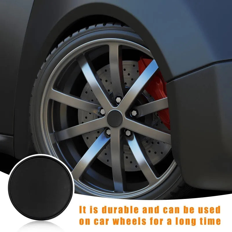 Black and silver plastic 54mm wheel hub cap for Japanese cars