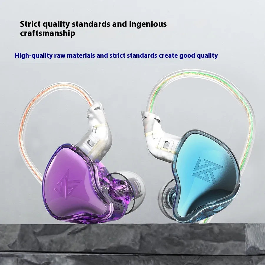 KZ-EDC in-ear wired Hi-Fi earphone with 3.5mm L plug and 120cm cable, black edition