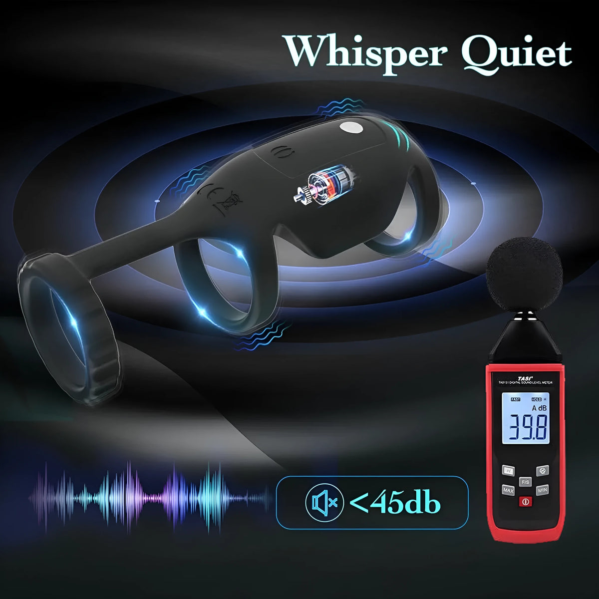 Black remote control adult toy made from solid state silicone ABS with magnetic charging cable and manual.