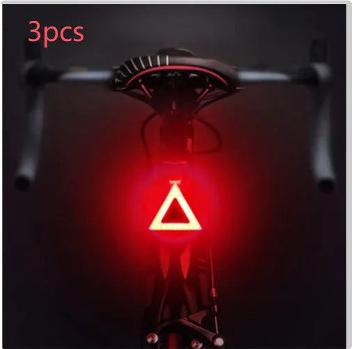 USB rechargeable bicycle taillight COB LED 10 lumens with Velcro mount PC plastic shell compact 59.5x28.5x20mm