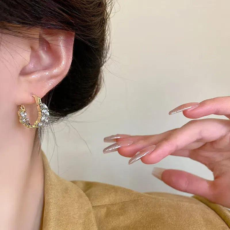 Adjustable wheat ear ring in simple temperament style, Style1 gold-tone costume jewellery for women