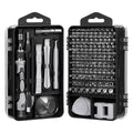 115 in 1 precision screwdriver set with magnetic bits, anti-rust metal, ergonomic handle, and storage case