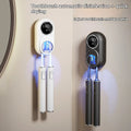 White intelligent electric wall-mounted storage rack with UV sterilisation and drying function