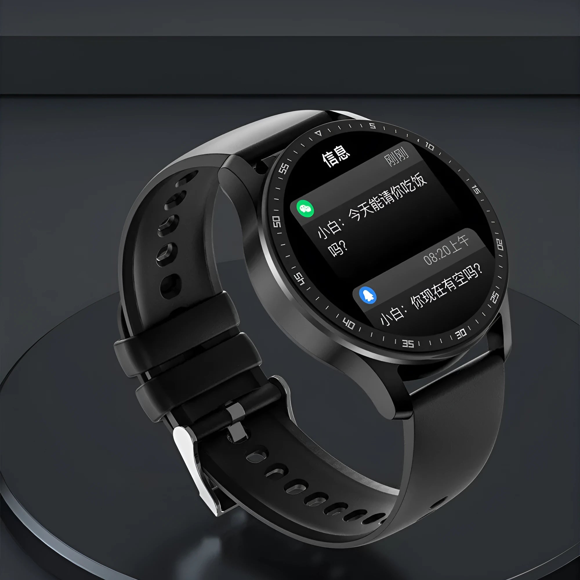 X7 Smart Watch with TWS wireless earphones showing large 1.32 inch display and black or silver zinc alloy case