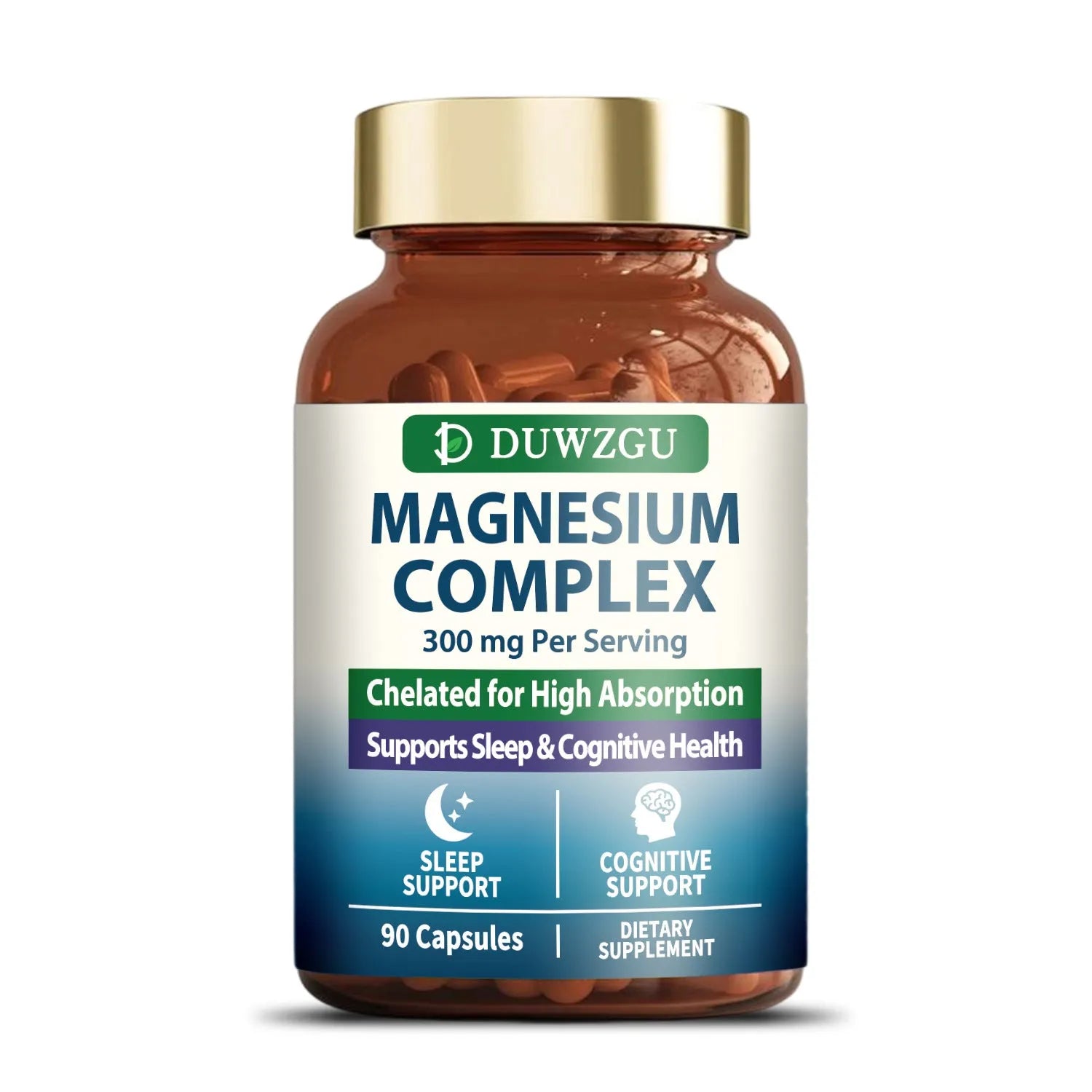 Bottle of Zinc Magnesium Complex Capsules 90 capsules high absorption probiotics supplement