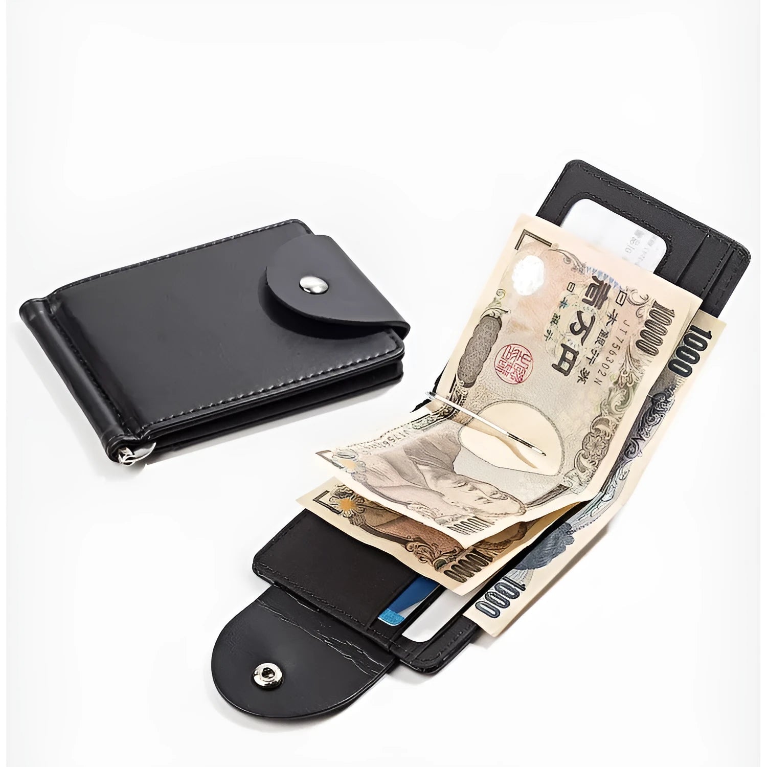 Men's PU leather short wallet with animal lace pattern and frosted finish, brown colour, hard square section