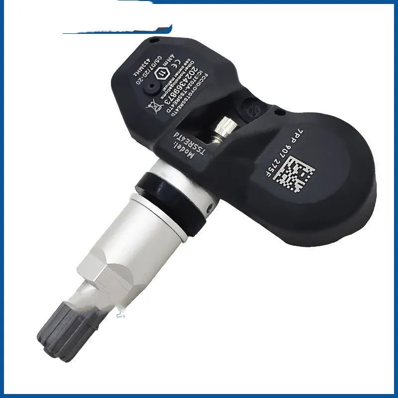 Black car tyre pressure monitoring sensor for Audi vehicles, single unit.