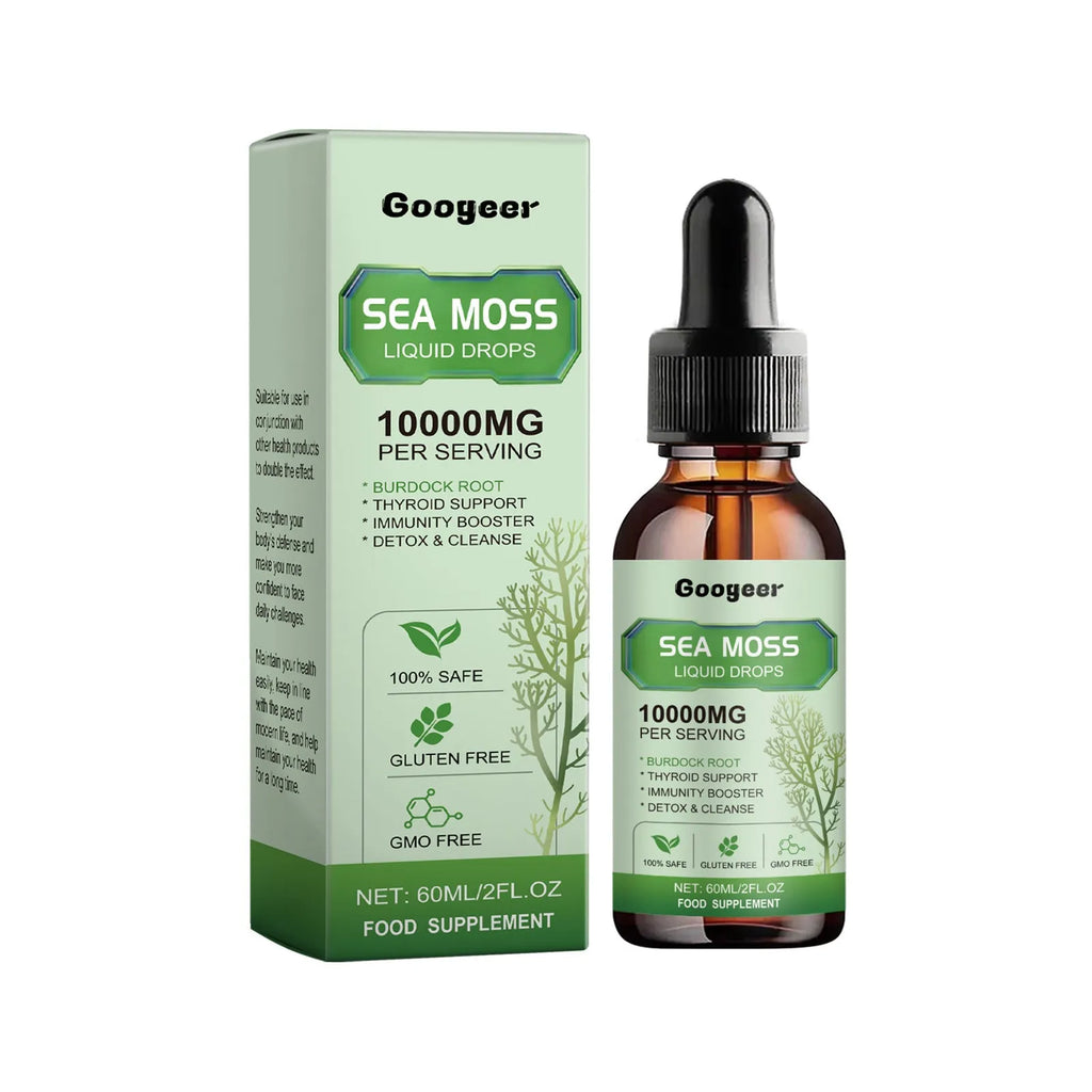 Googeer sea moss liquid drops body treatment 60ml bottle with traditional Chinese medicine extract