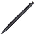 Gunmetal grey titanium tactical pen with push-action decompression mechanism