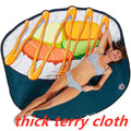 Polyester printed beach towel with retro ethnic pattern, rainbow colour, quick-dry swimming towel