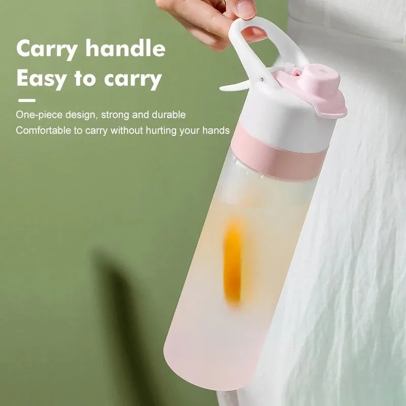 700ml plastic spray water bottle with handle strap and leakproof lid in multiple colours