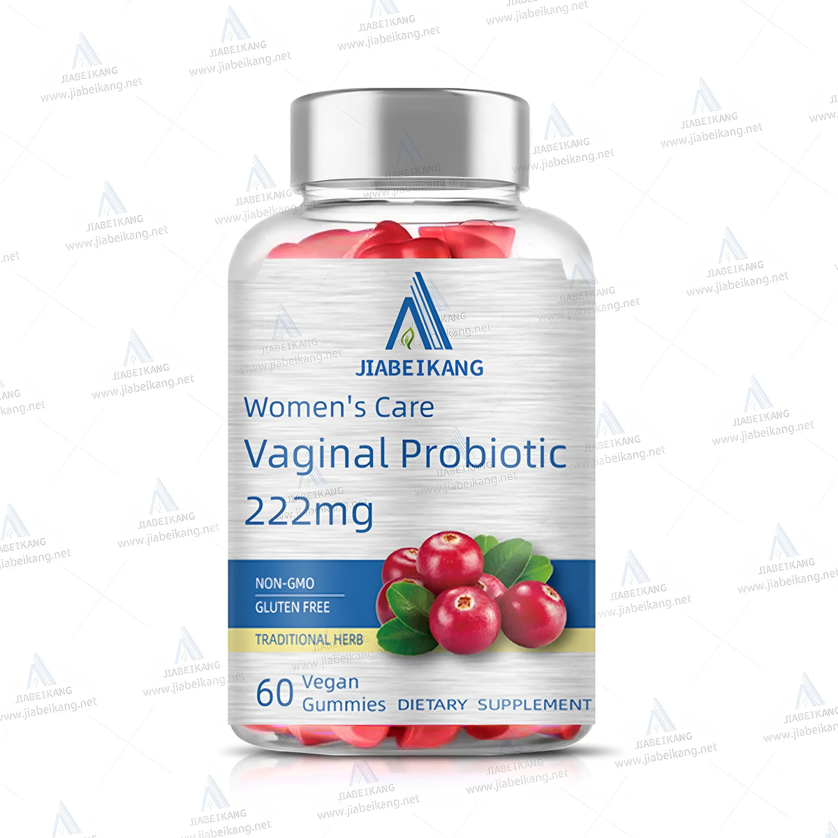 Jiabeikang probiotic gummies for women genitourinary health in a 60-count bottle