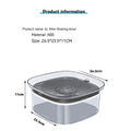 Transparent large dog water bowl with floating disc showing visible water level