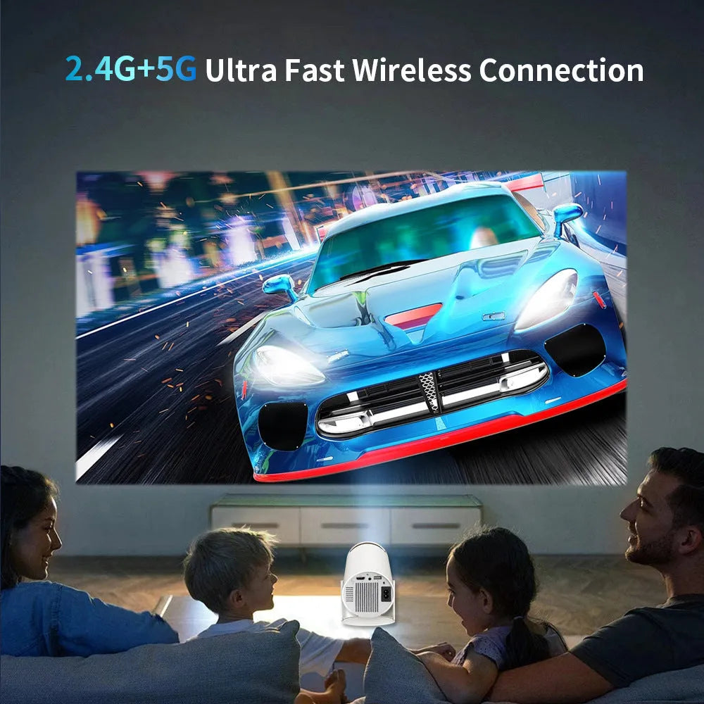 M300MAX portable projection game machine in white or red packaging with wireless gaming handles