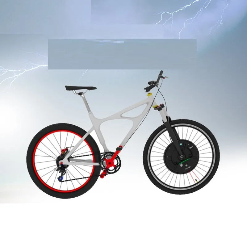 Imotor 3.0 black alloy hub motor wheel for electric bicycle conversion kit.
