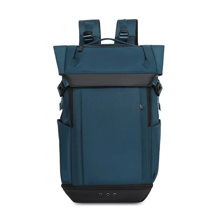 Multi-functional Oxford cloth leisure backpack for men 27x47x22cm in Gray