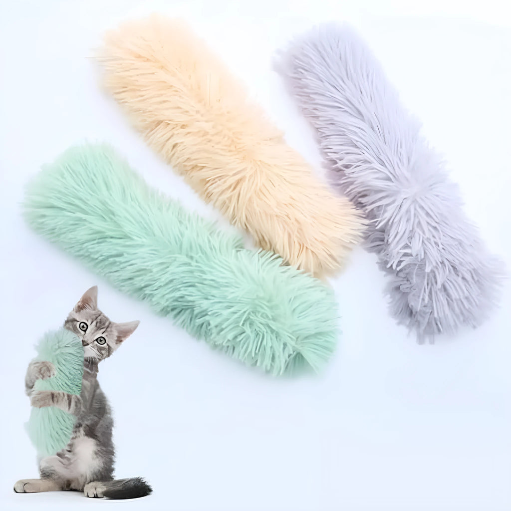 Soft plush interactive cat toys with crinkle sound and natural catnip in bright colours