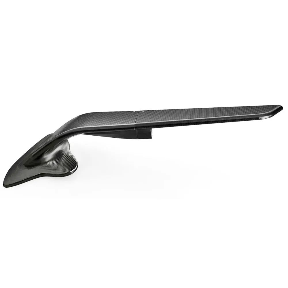 Pair of black CNC aluminium rotating rearview mirrors for Yamaha YZFR6 and R7 motorcycles on white background