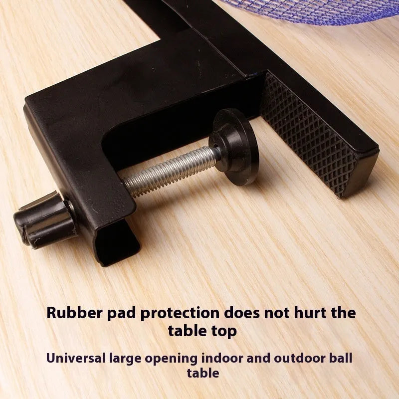 Table tennis post set with universal large clip for indoor open grid table tennis tables