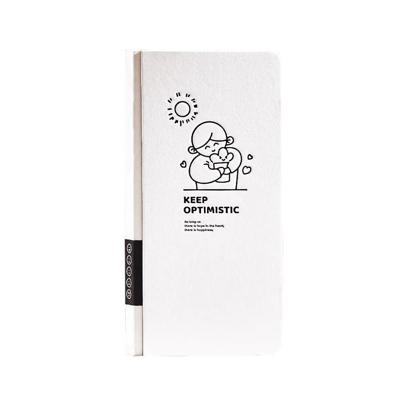 Small plaid notebook with mesh design showing eight colour options and decorative stickers