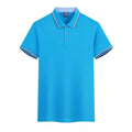 Men's slim fit ice silk quick-dry polo shirt in royal blue colour with short sleeves for workwear