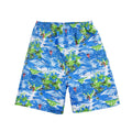 Men's floral print five-point swimming trunks in polyester fabric