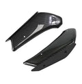 ZX10R spoiler diversion cover in acrylic plastic, non-broken ring fit, shown in black and carbon fibre finish options