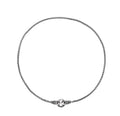 S925 sterling silver necklace with silver pendant showing chain length options
