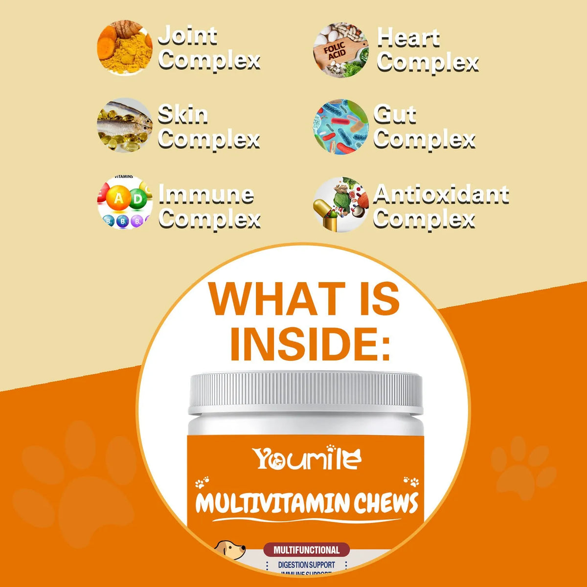Pet vitamin multifunctional health care supplement 300g powder for dogs