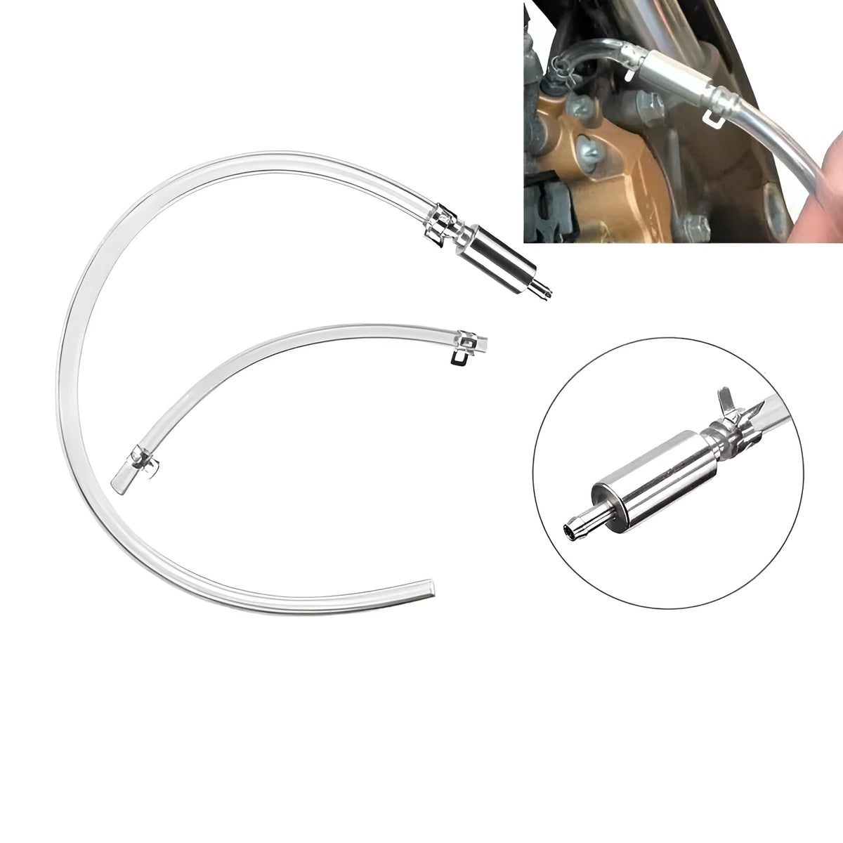 5mm motorcycle oil guide tube in aluminium and rubber for hydraulic brake fluid and oil pumping
