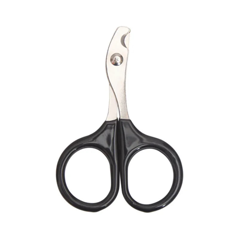 Pet nail clippers stainless steel blades plastic rubber handle small dog cat grooming tool