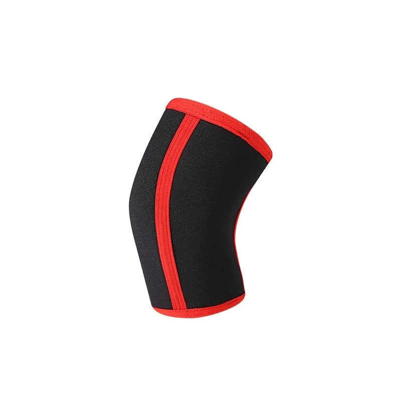 Black neoprene elbow pad for weightlifting and strength training, 7mm 5mm thickness, adult size S to XL