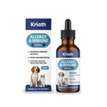 60ml bottle of pet oral liquid supplement with Hypericum japonicum and other herbal extracts