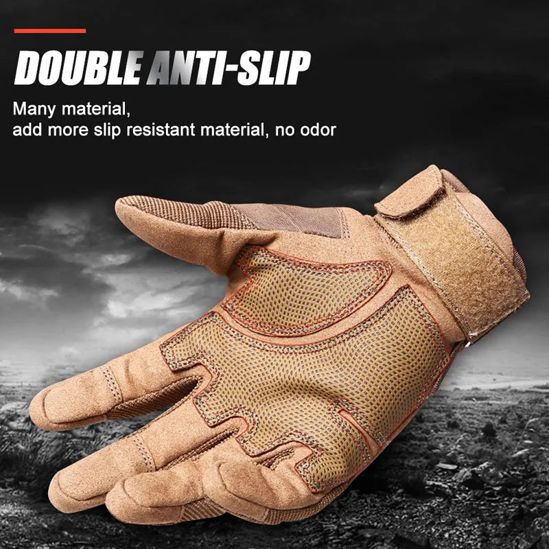 Tactical half-finger microfiber gloves with rubber knuckle protector in army green