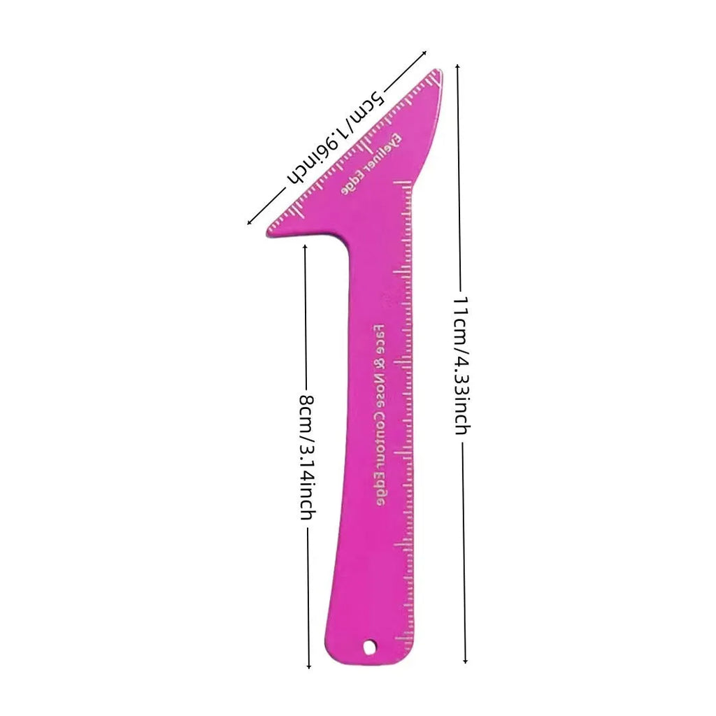Reusable 3-in-1 eyeliner and contour stencil tool for hooded eyes in pink and LaserFX colours.