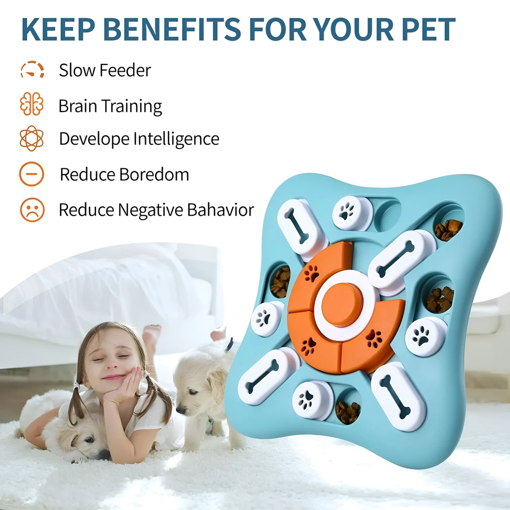Light blue ABS interactive dog toy with vocalisation feature, compact handheld pet toy for play