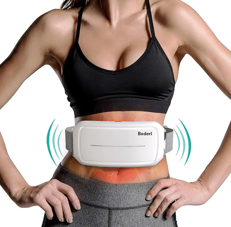 White Tummy Machine abdominal exerciser with adjustable resistance bands and removable handles