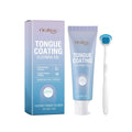 Tongue coating cleaning gel tube and brush for oral hygiene
