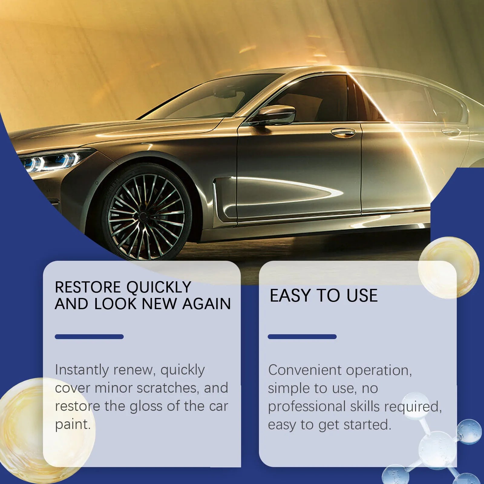 Spray scratch repair for car scratches in 3.8x14.6cm box with polysiloxane formula