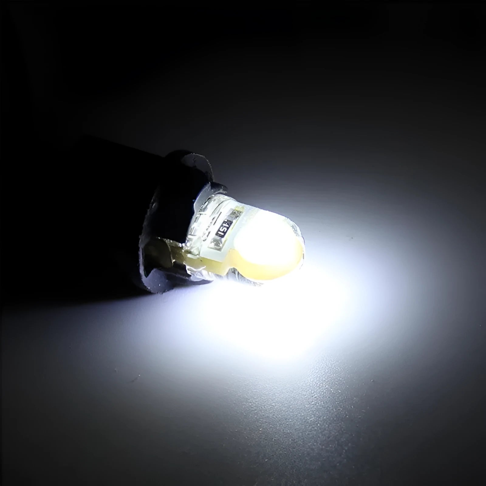 Pack of ten multi-colour T10 LED bulbs for 12V car side marker and interior light replacement.