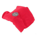 U-shaped neck support travel pillow with convertible scarf bandanna in black, grey, navy, or red colours